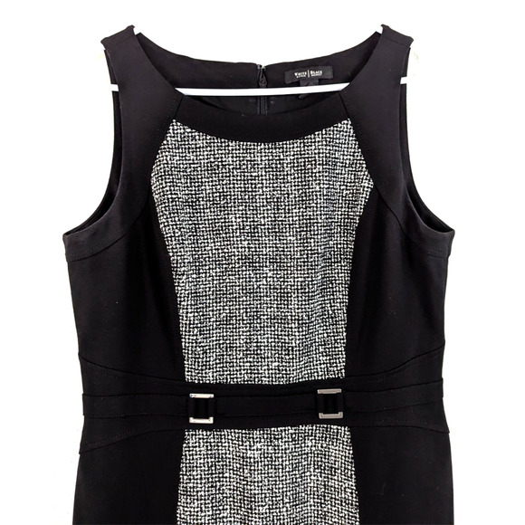 WHBM White House Black Market sz 14 Sheath Dress sleeveless tank black 2694 - Picture 2 of 6